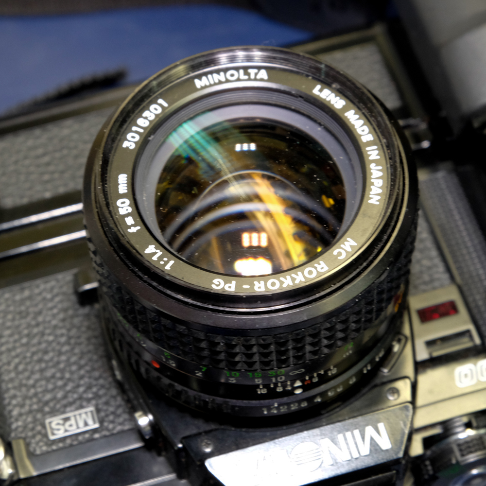 Minolta X-700 with f1.4/50mm lens and motordrive - Croydon 